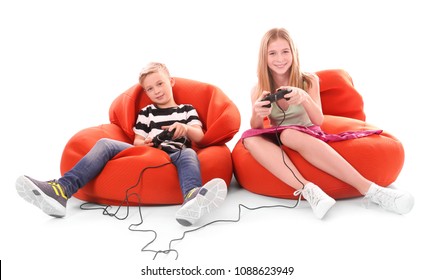 Cute Children Playing Video Game On Stock Photo 1088623949 | Shutterstock