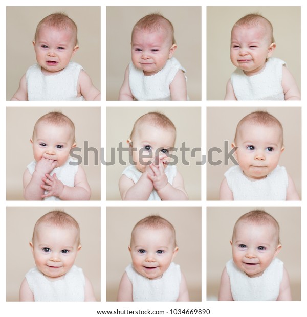 Cute Collage Little Toddler Baby Boy Stock Photo Edit Now