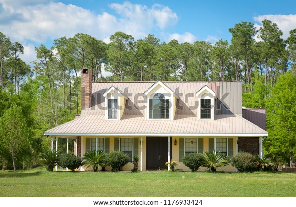 Cute Country Home Three Dormer Windows Stock Photo Edit Now