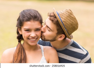 Cute Couple Kissing Images Stock Photos Vectors Shutterstock