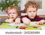 Cute drawing siblings 