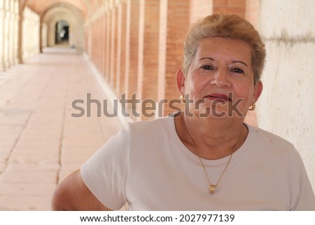 Cute ethnic senior woman portrait