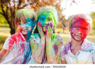 Holi Kid Images Stock Photos Vectors Shutterstock