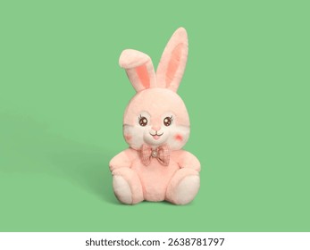 Cute eye pink rabbit bunny soft doll toy 