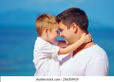 cute father and son embracing, family relationship - Powered by Shutterstock