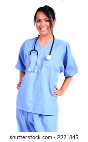 Cute Female Nurse, Doctor, Medical Worker for any generic medical setting