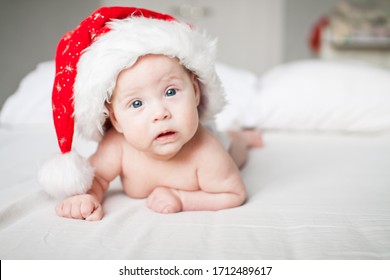 Cute Funny Infant Baby Big Santa Stock Photo (edit Now) 1712489617