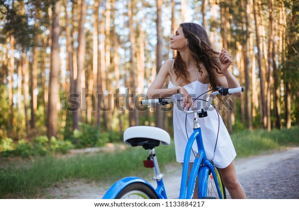 cute girl on bike