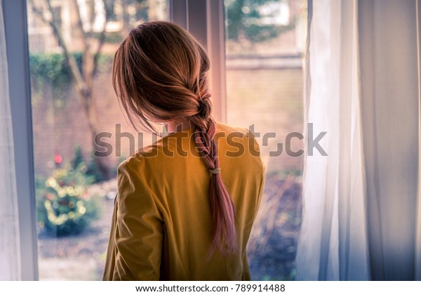 Cute Girl Long Braided Hair Near Stock Photo Edit Now 789914488