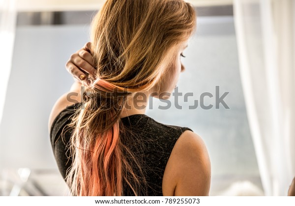 Cute Girl Near Window Dreaming Woman Stock Photo Edit Now 789255073