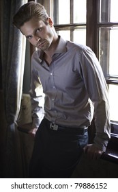Cute guy at window
