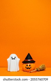 Cute Halloween Background With Figures