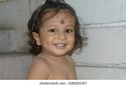 Cute Happy Indian Baby Without Shirt Stock Photo 2180201357 | Shutterstock