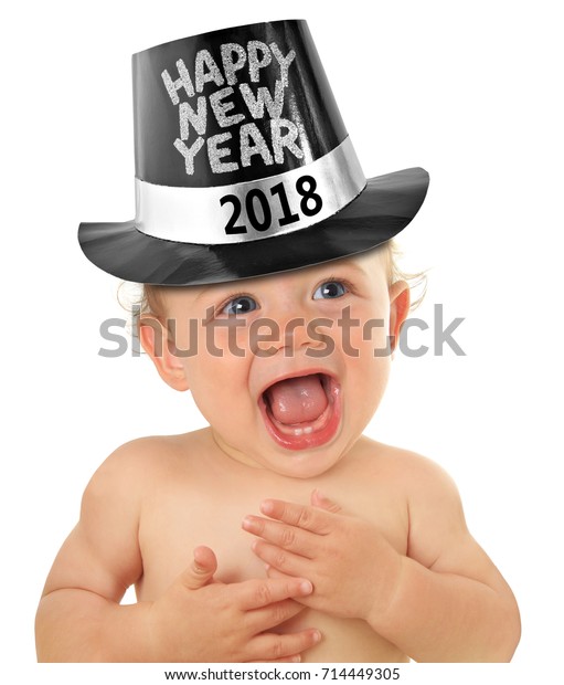 Cute Happy New Year Baby 2018 Stock Photo (Edit Now) 714449305