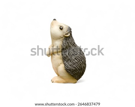 Cute Hedgehog Statue Looking Up