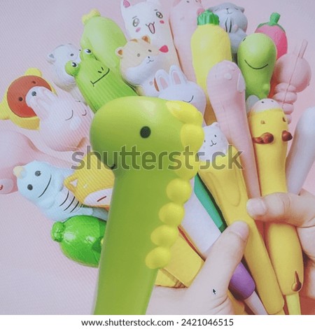 Cute Kawaii Gel Pens Foam Spinning Stress Pressure Relief Funny Stationery School Office Supply Thing Stuff Pen