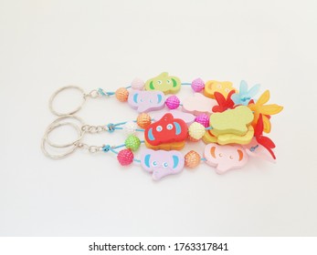 Cute Key Chain With White Background