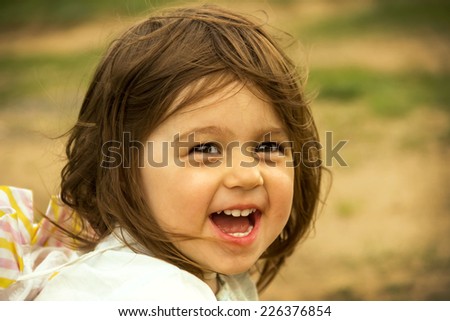 Similar – Image, Stock Photo Girl Baby smiling