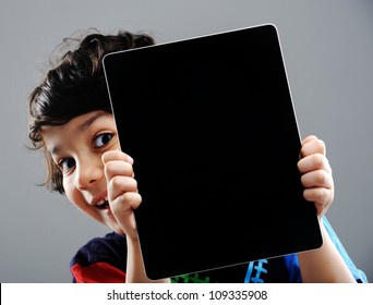 Cute kid with Tablet