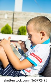 Cute kid with Tablet 