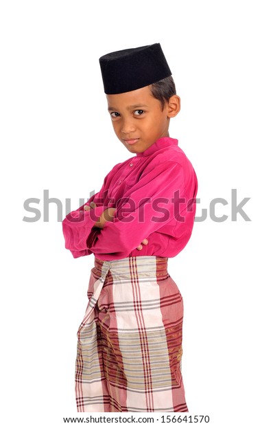 Cute Kid Wearing Traditional Baju Melayu Stock Photo Edit Now 156641570