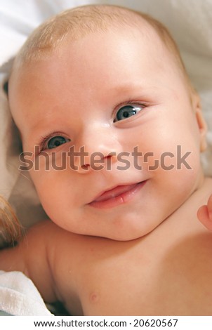 Cute laughing  newbornbaby