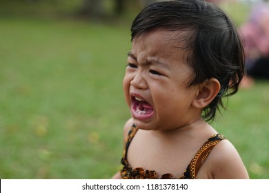 Cute Litle Girl Cry with Sad Face expression. 