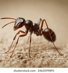 It's a cute little ant that's working hard.