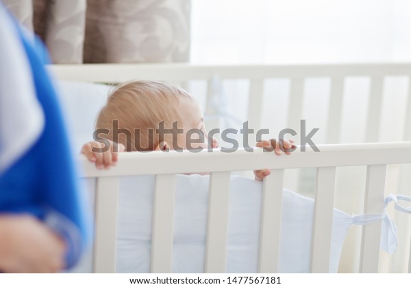 Cute Little Baby Boy Pacifier Baby Stock Photo Edit Now 1477567181