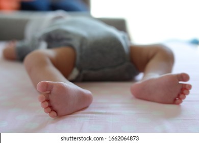 cute little baby newborn barefoot - Shutterstock ID 1662064873