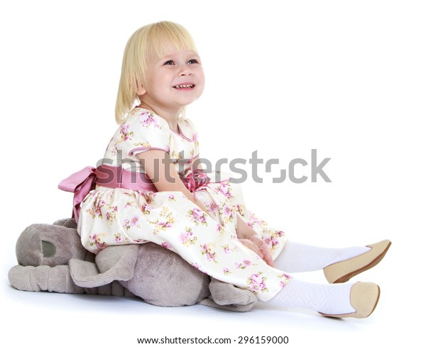 Cute Little Blonde Girl Short Hair Stock Photo Edit Now 296159000