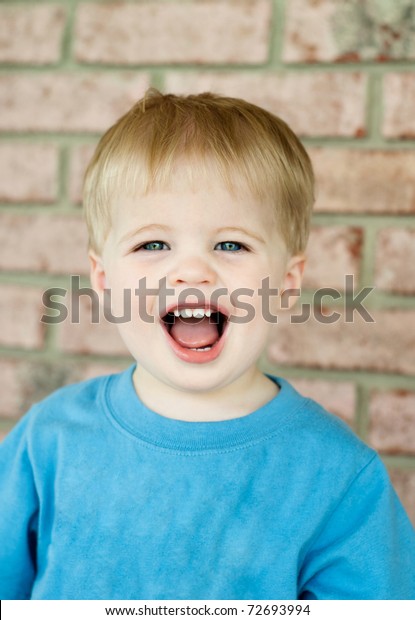 Cute Little Boy Blond Hair His Stock Photo Edit Now 72693994