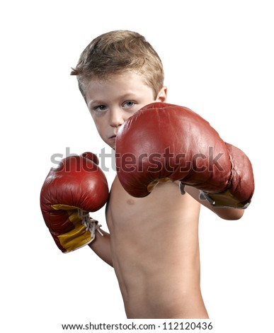 Similar – Image, Stock Photo little boy with boxing gloves on black background