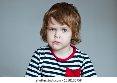 Cute Little Boy Frowns Stock Photo 1358135759 | Shutterstock