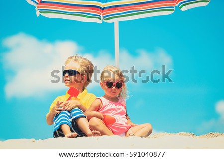 Similar – Happy children playing in the park