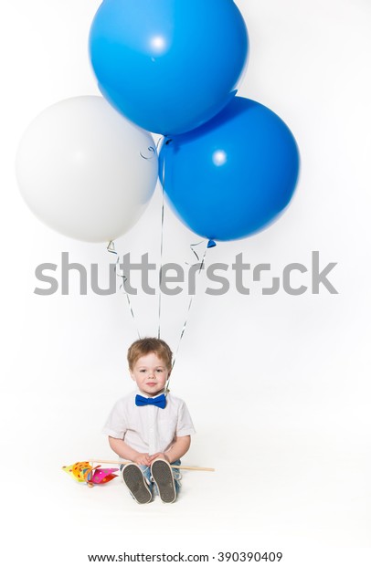 Cute Little Boy Large Balloons Stock Photo (Edit Now) 390390409