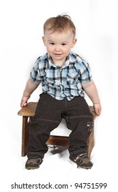 Cute little boy posing for camera