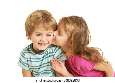 Cute Little Children Kissing Stock Photo 368392838 | Shutterstock