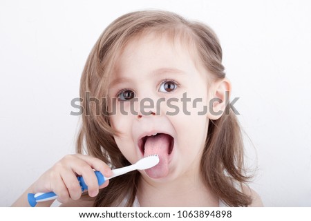 Similar – Image, Stock Photo Cheeky! Toddler, Girl, Food, Sun hat