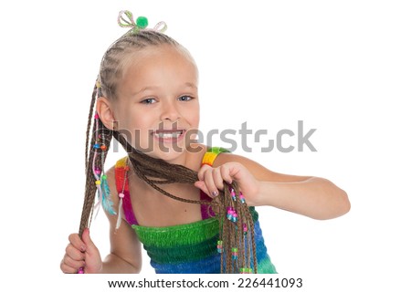 Cute Little Girl Dreadlocks Hands On Stockfoto Jetzt