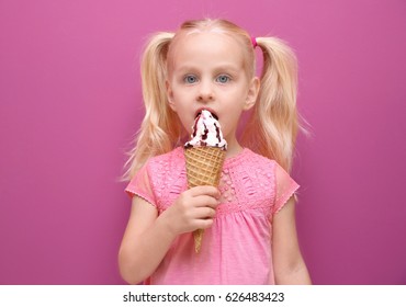 2,252 Little girl licking ice cream cone Images, Stock Photos & Vectors ...