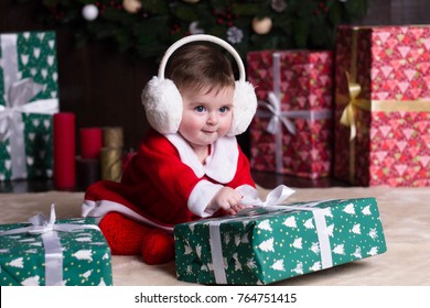 Cute Little Girl Festive Costume Fluffy Stock Photo 764751415 ...