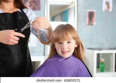 Cute Little Girl Hairdressing Salon Stock Photo 626819171 | Shutterstock