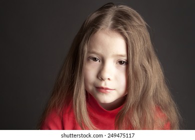 Cute Little Girl Her Hair Stock Photo 249475117 | Shutterstock