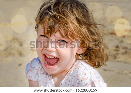 Similar – Image, Stock Photo Girl Baby smiling