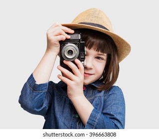 Portrait Cheerful Young Girl Straw Hat Stock Photo (Edit Now) 1836492574