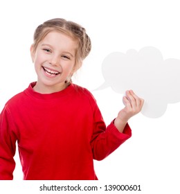 Cute Little Girl White Blank Stock Photo 139000601 | Shutterstock