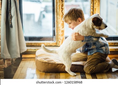 Cute Little Kid Boy Best Friend Stock Photo 1260158968 | Shutterstock