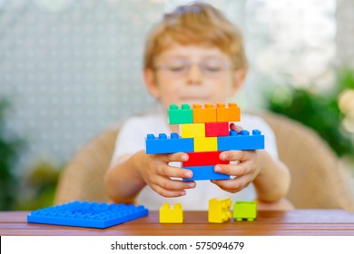 Cute Little Kid Boy Glasses Playing Stock Photo (Edit Now) 575094679