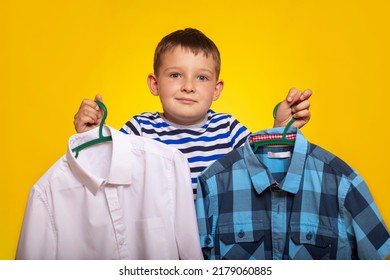 Cute Little Kid Boy Trying Decide Stock Photo 2179060885 | Shutterstock
